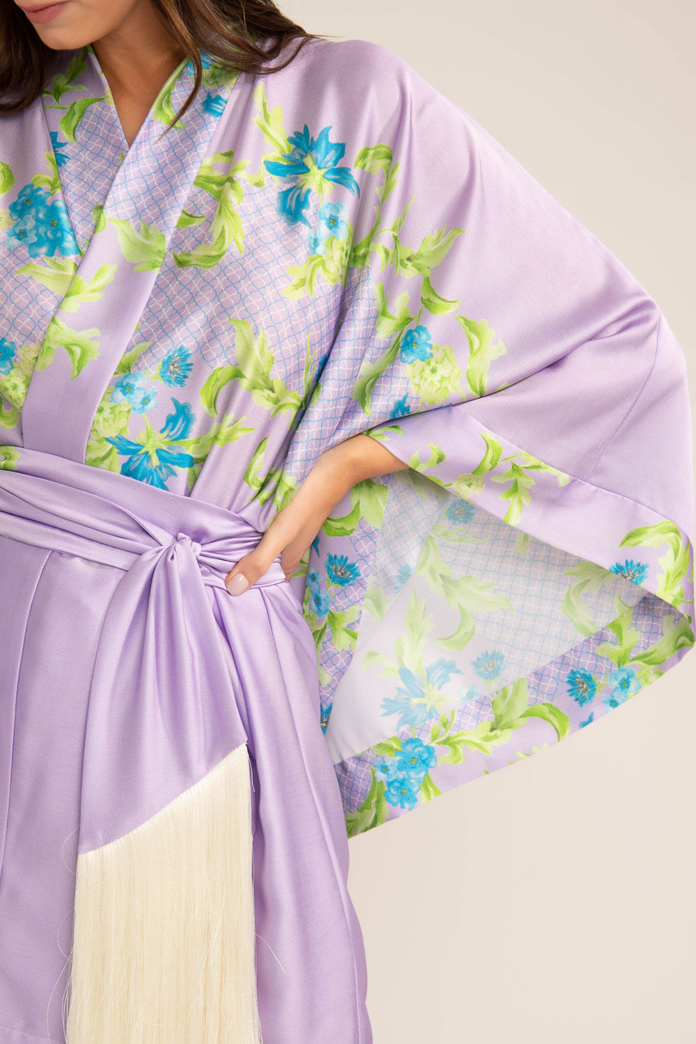 PIJAMA KIMONO LAVENDER LILAS