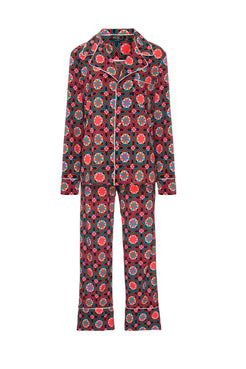 PIJAMA LONGO GEOMÉTRICO SOCHI PRETO