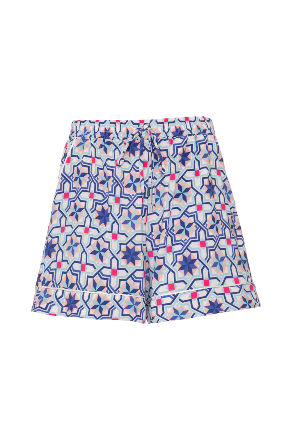 Pijama curto geométrico sochi off white