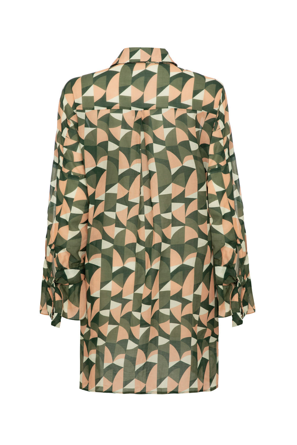 Pijama longo geométrico zellij verde