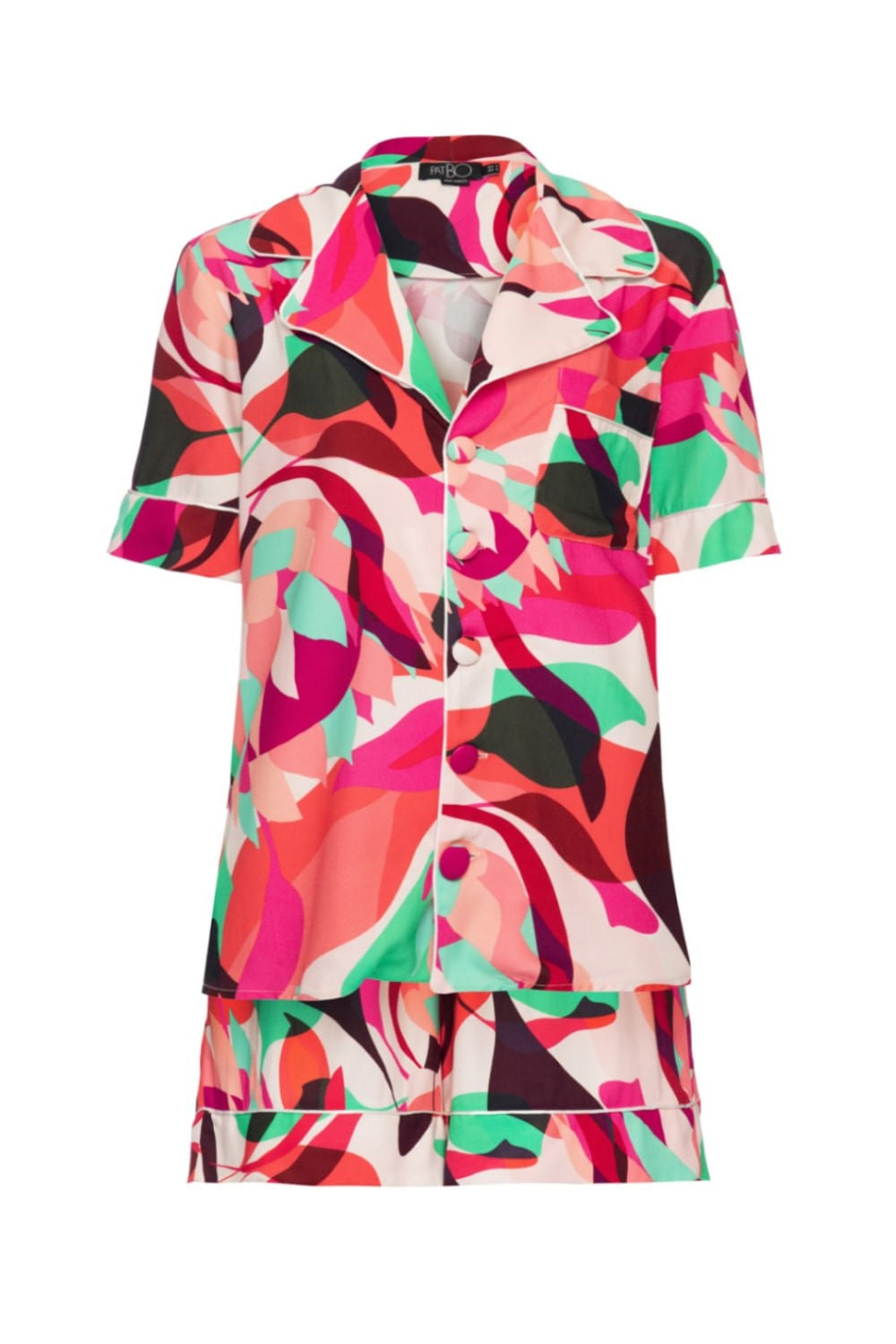 PIJAMA CURTO PROTEA ROSA