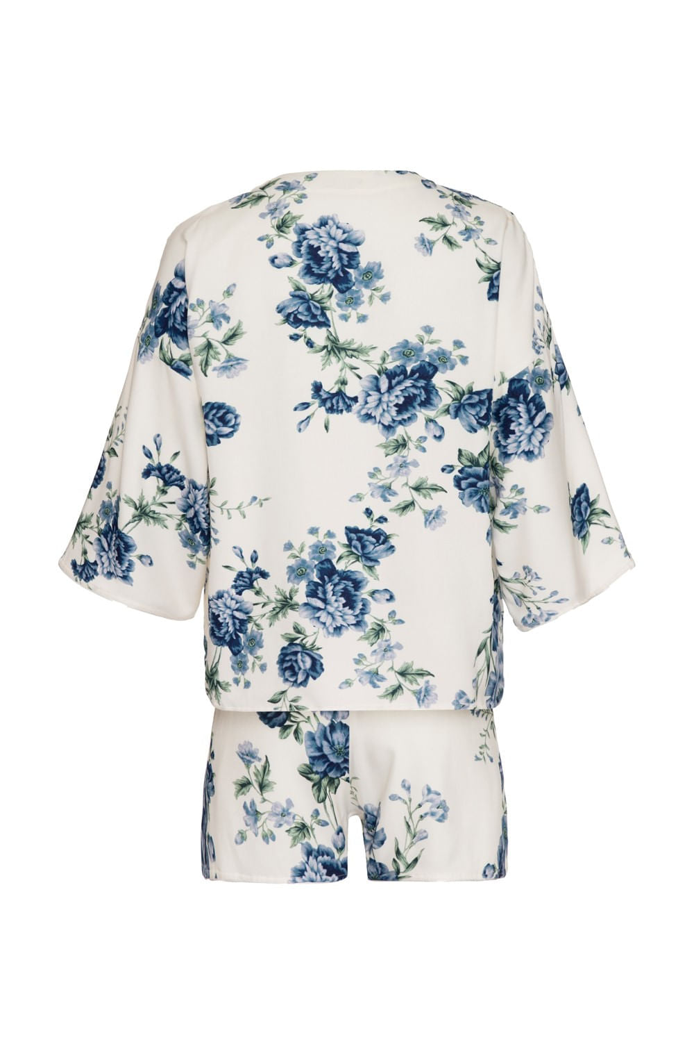 PIJAMA CURTO FLORAL OLGA OFF WHITE