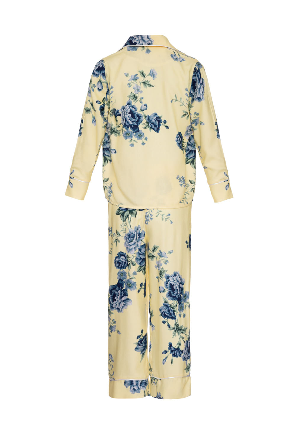 PIJAMA LONGO FLORAL OLGA INFANTIL AMARELO