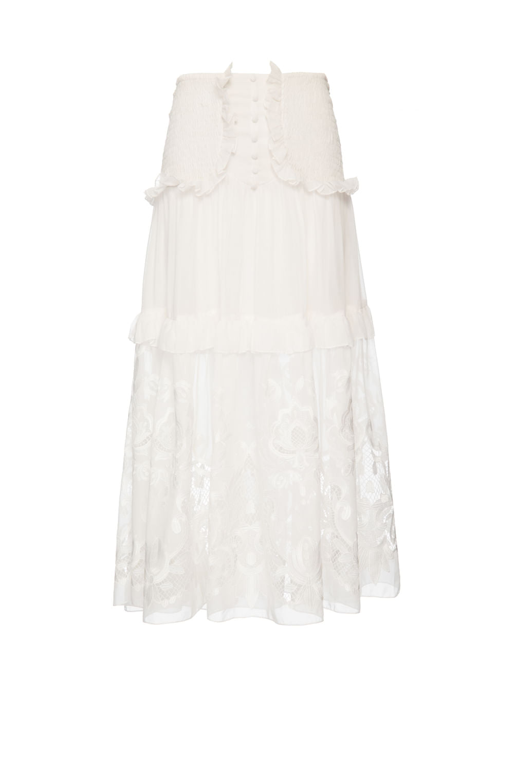 SAIA MÍDI CLEAR LACE OFF WHITE