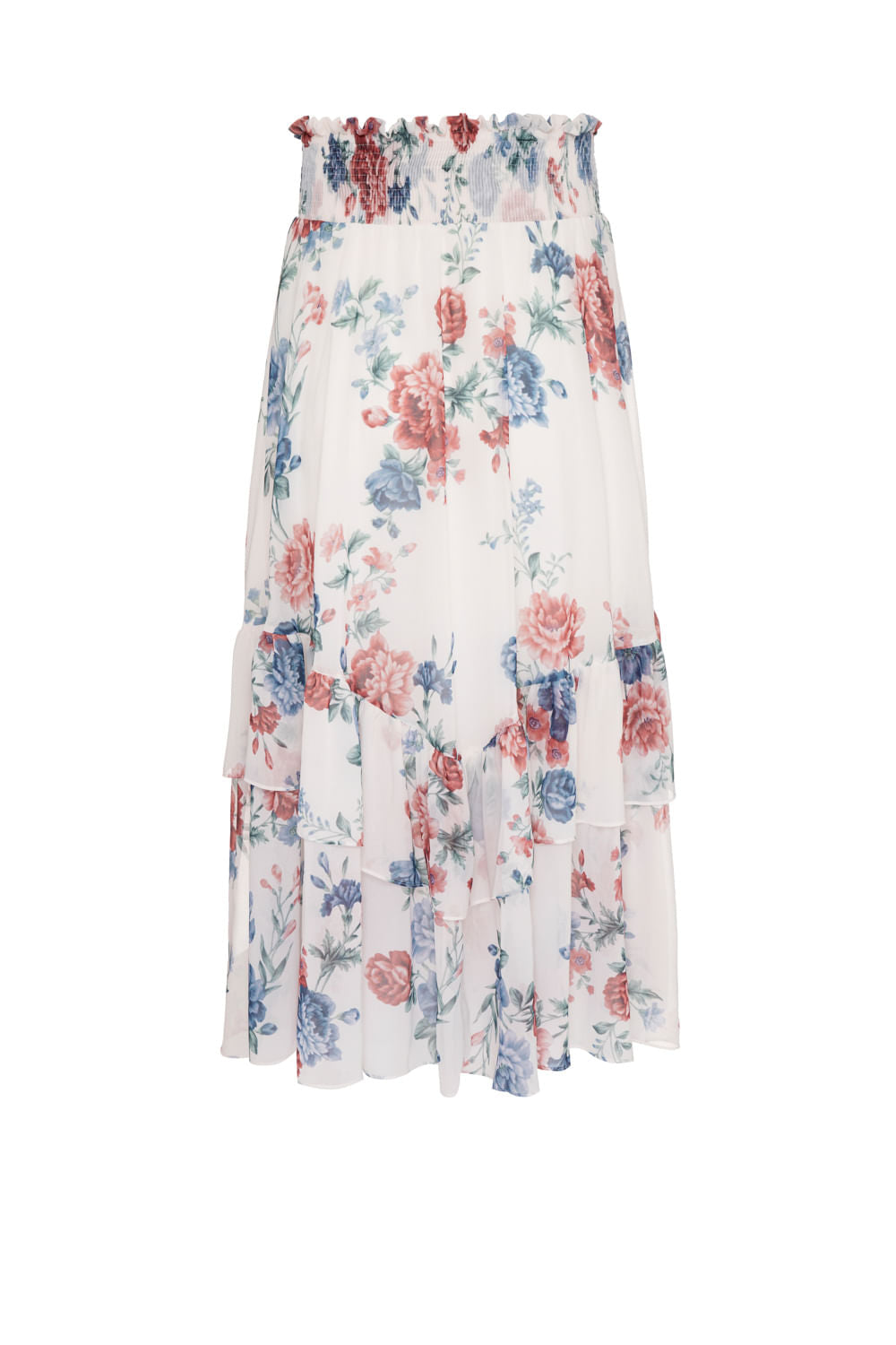 SAIA MÍDI FLORAL OLGA OFF WHITE