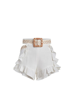 SHORT JUTE TRIM CUTOUT OFF WHITE