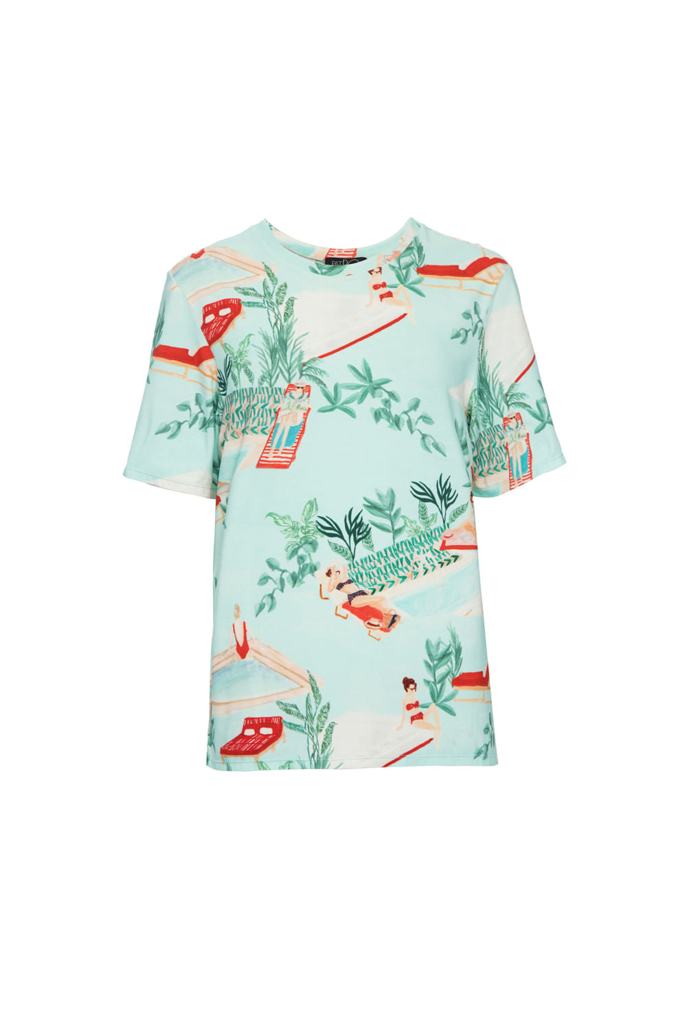 T-SHIRT EDEN BEACH AZUL FUNDO CLARO