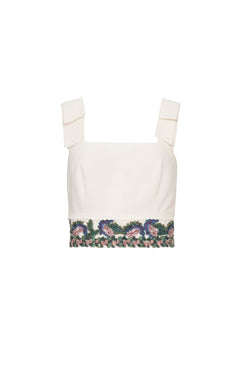 Top alça laço scape off white