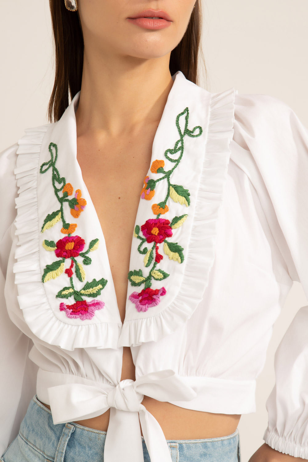 TOP CAMISA AMARRAÇÃO SOFT 60'S BRANCO