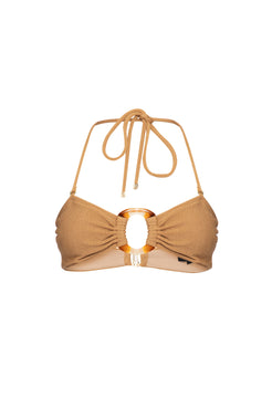 Top argola gemini bege