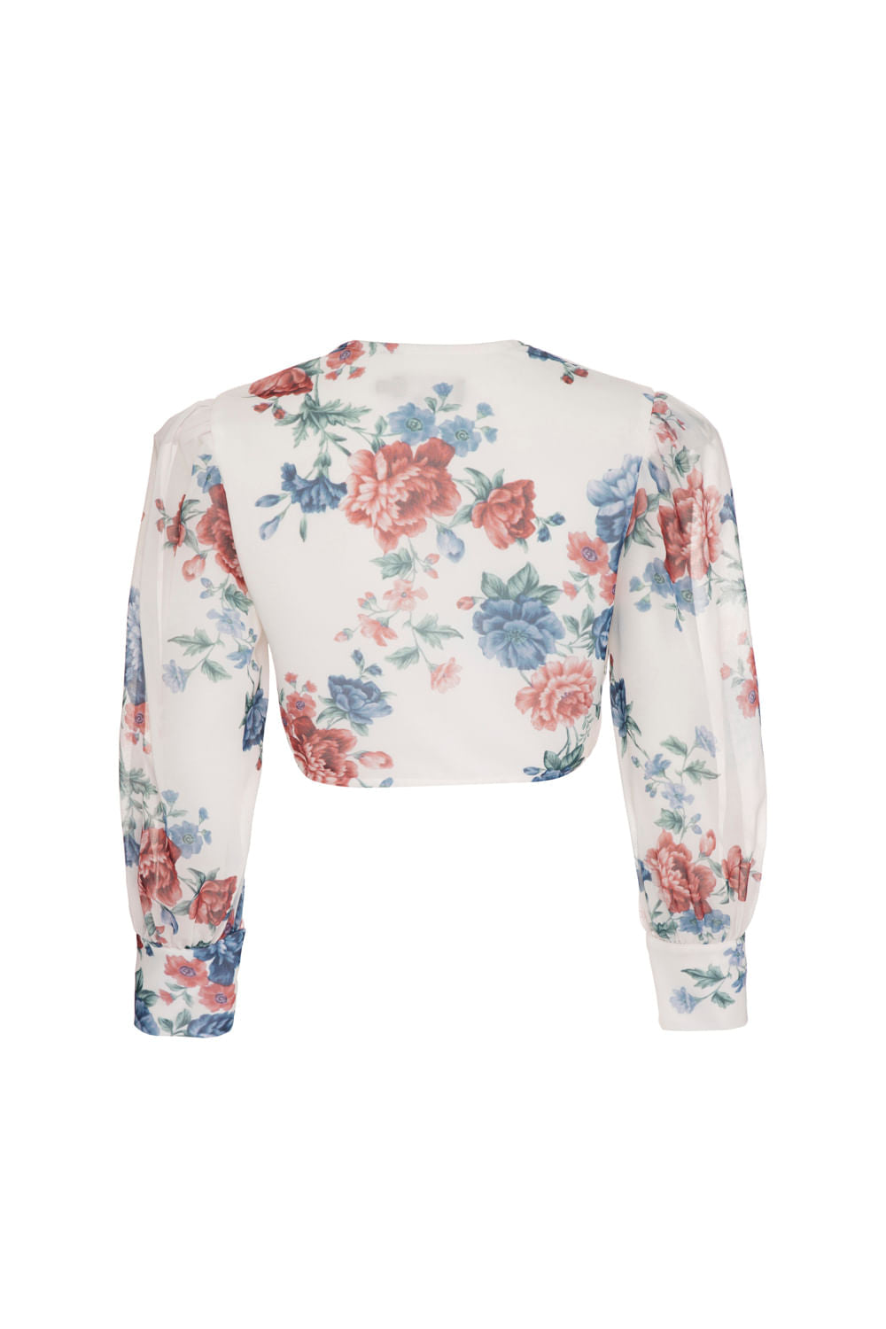 TOP CROPPED AMARRAÇÃO FLORAL OLGA OFF WHITE