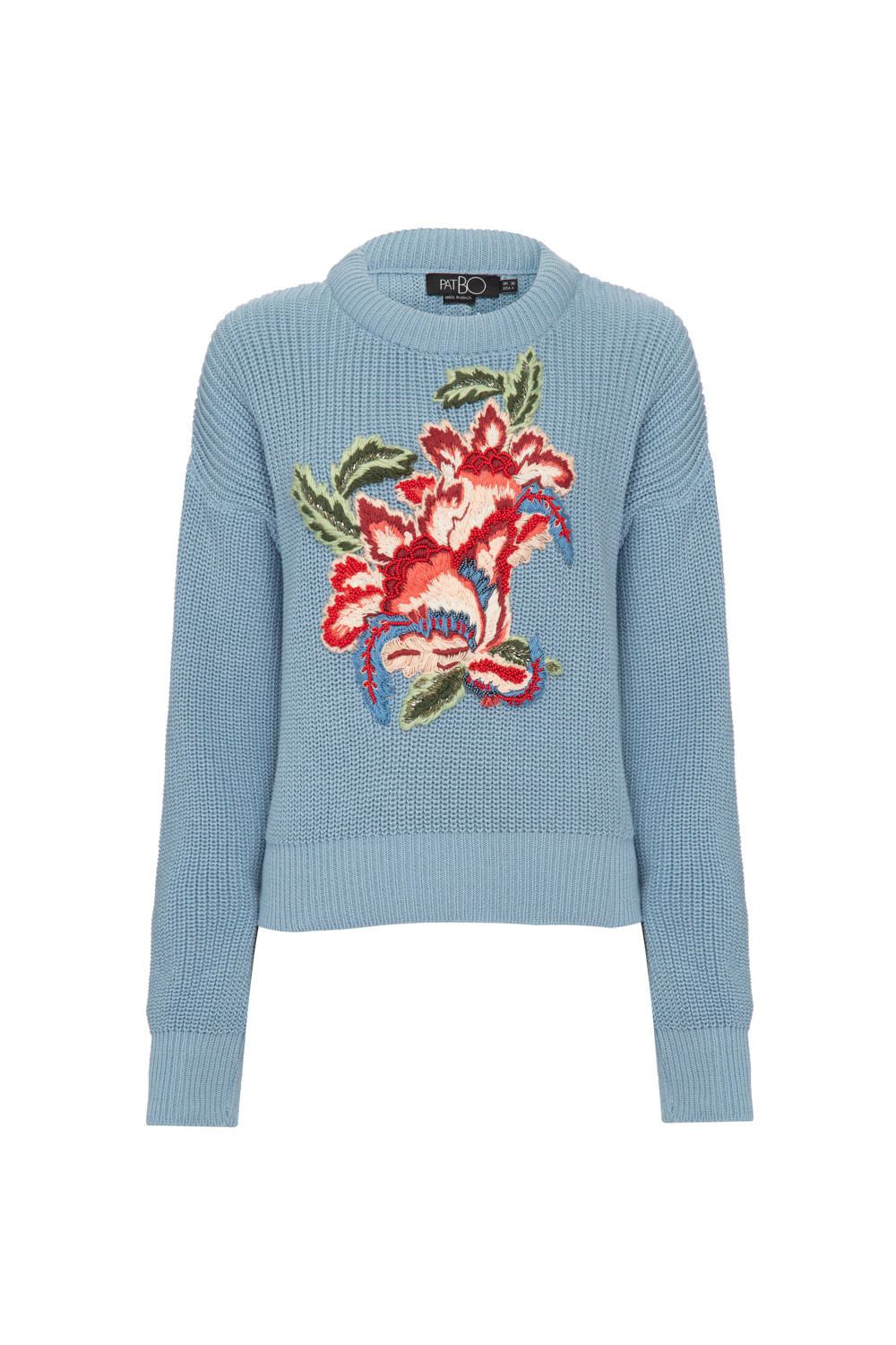 CASACO FLOR TRICOT GYPSY AZUL