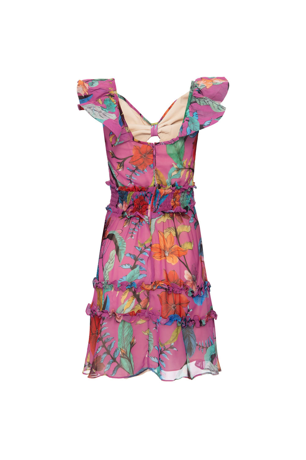 VESTIDO CURTO LASTÉX ZAMIA ROSA