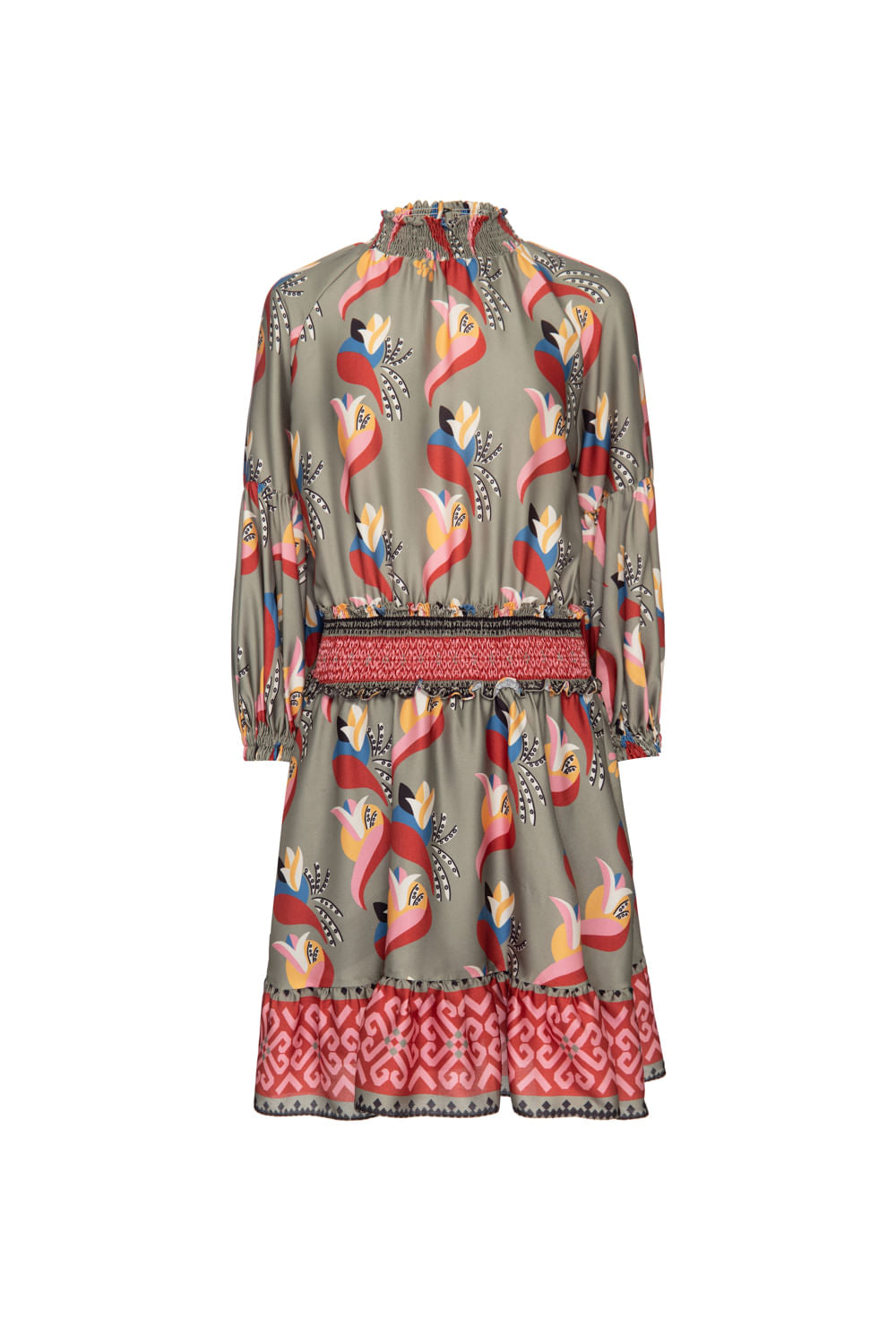 VESTIDO CURTO LASTEX ZAYA RETRÔ VERDE