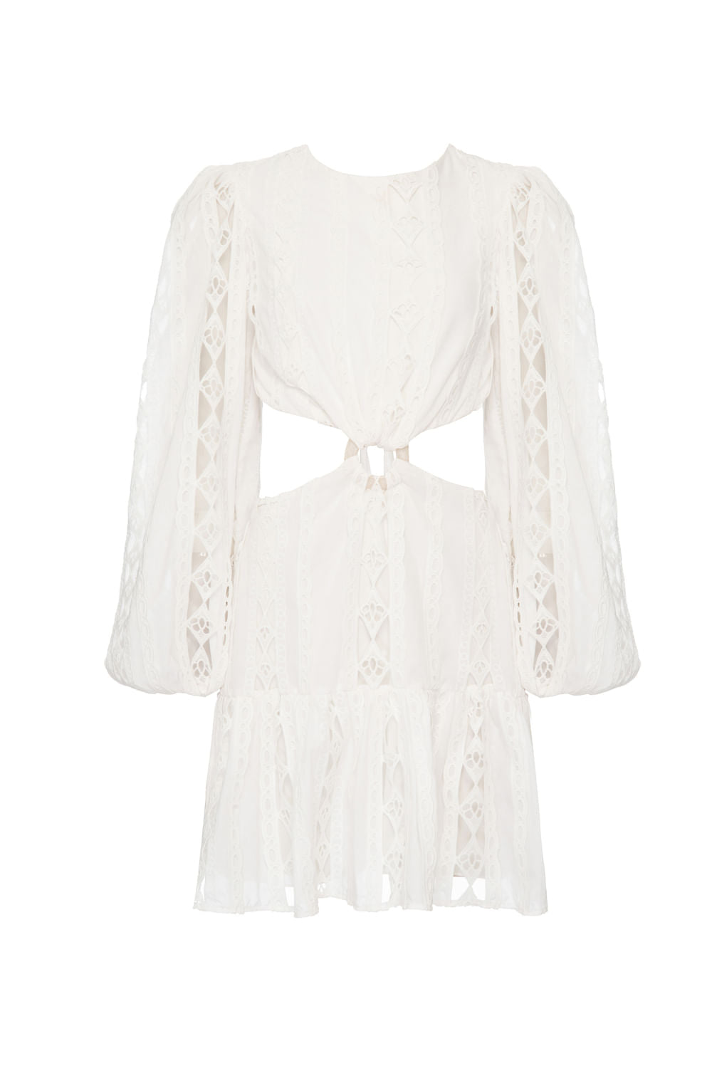 VESTIDO CURTO ARGOLA LIGHT LAISE OFF WHITE