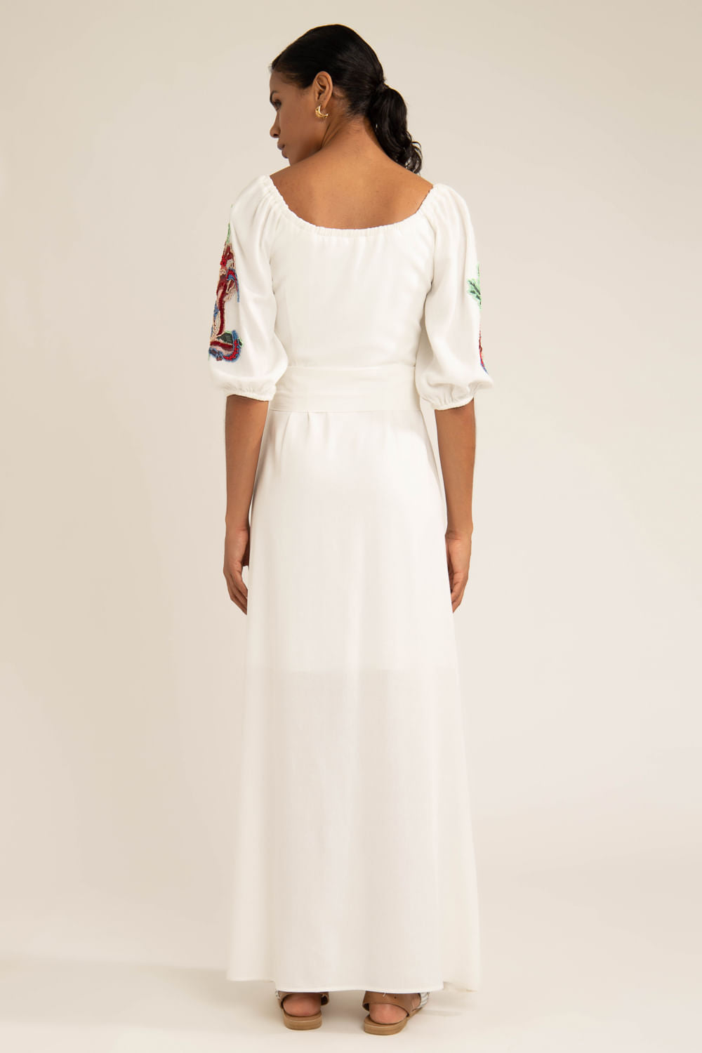 Vestido longo botões scape off white