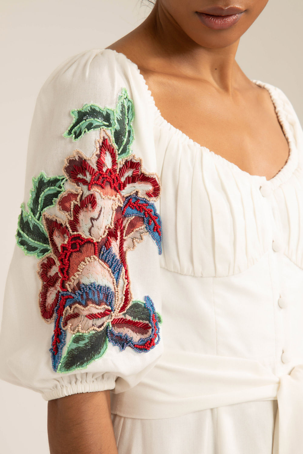 Vestido longo botões scape off white
