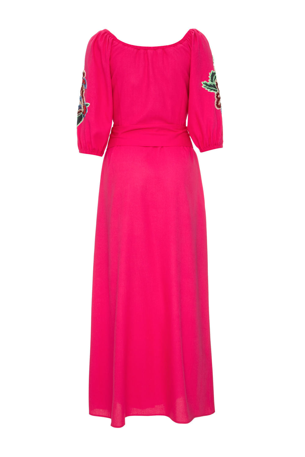 VESTIDO LONGO BOTÕES SCAPE PINK
