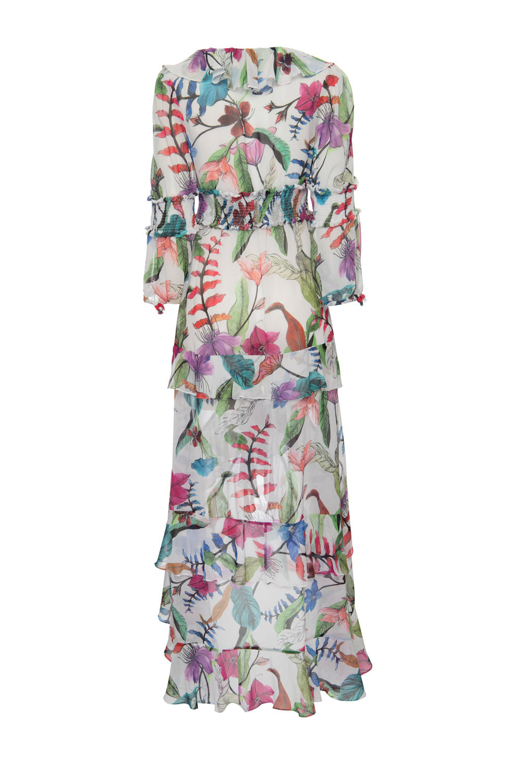 VESTIDO LONGO LASTÉX ZAMIA OFF WHITE
