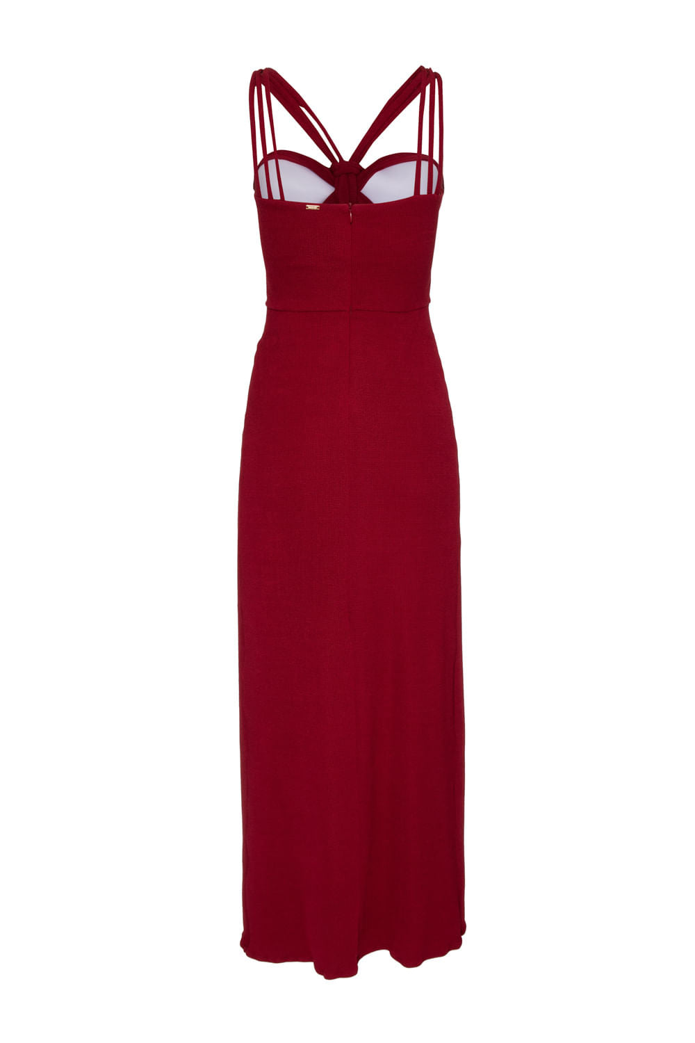 VESTIDO LONGO TIRAS GEMINI VERMELHO