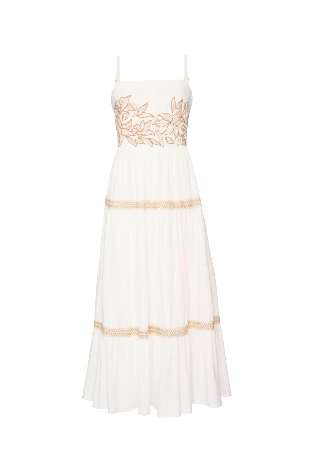 VESTIDO MÍDI ENTREMEIO SCAPE OFF WHITE