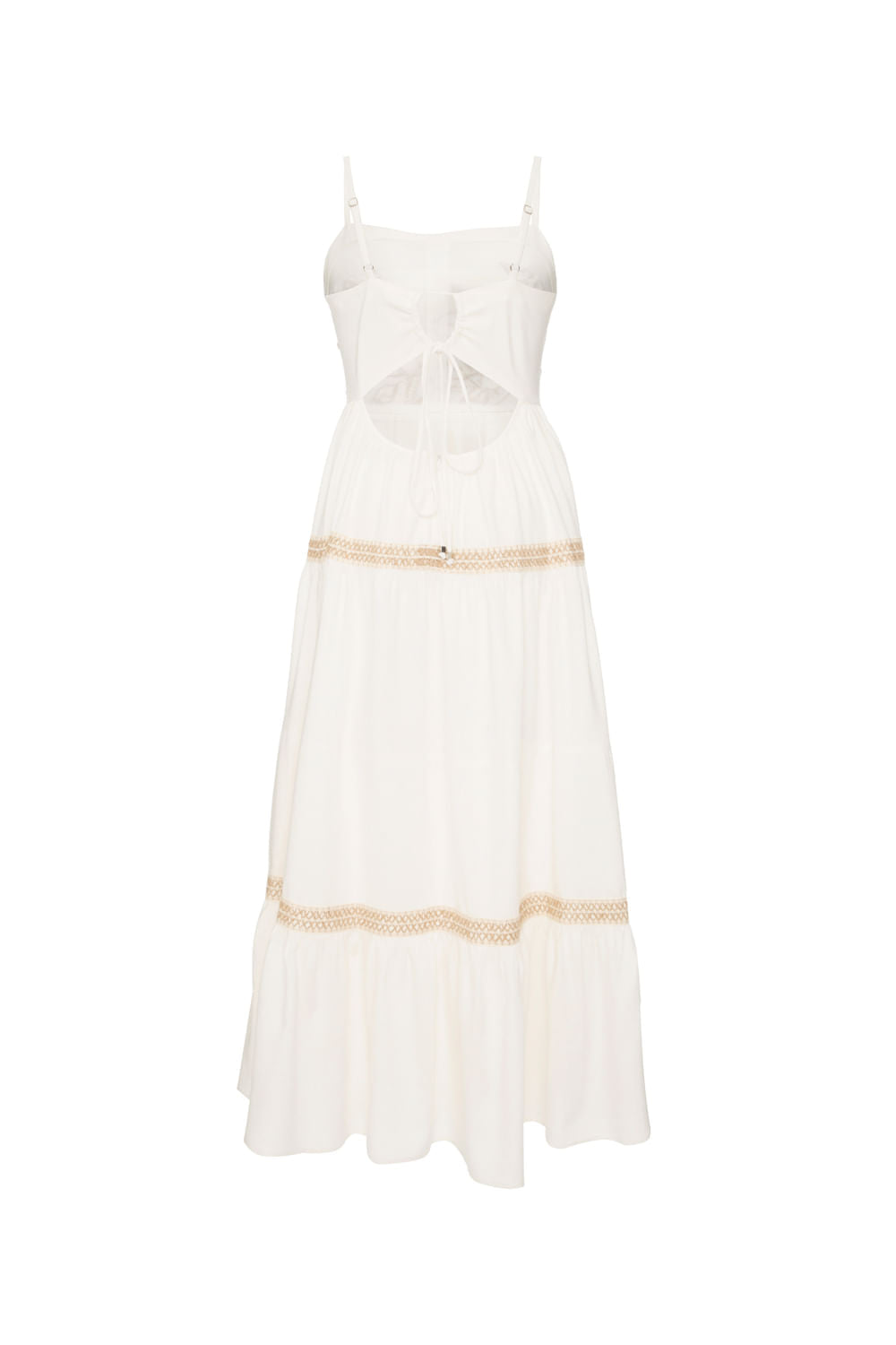 VESTIDO MÍDI ENTREMEIO SCAPE OFF WHITE