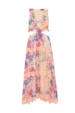 Vestido mÃdi nó anastacia rosa claro