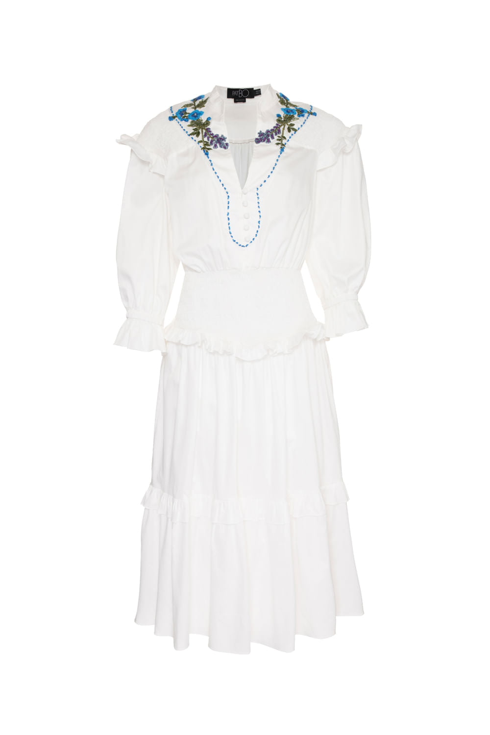 VESTIDO MÍDI LASTÉX OFF WHITE