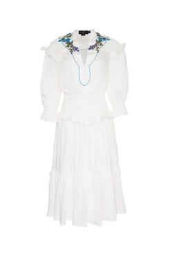 VESTIDO MÍDI LASTÉX OFF WHITE