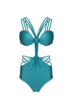 BODY DE BEACH ROSA SELVAGEM COM NÓS AZUL
