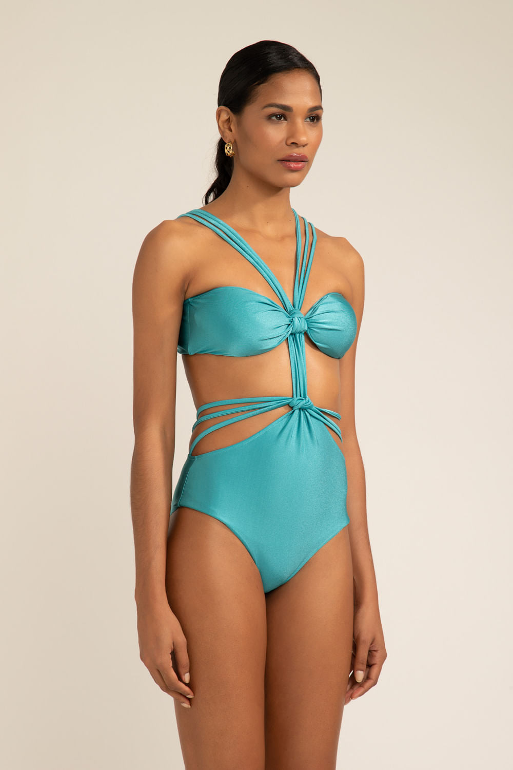 BODY DE BEACH ROSA SELVAGEM COM NÓS AZUL