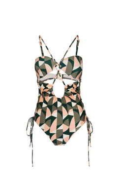 BODY DE BEACH TRANÇADO GEOMETRICO PLITKA VERDE