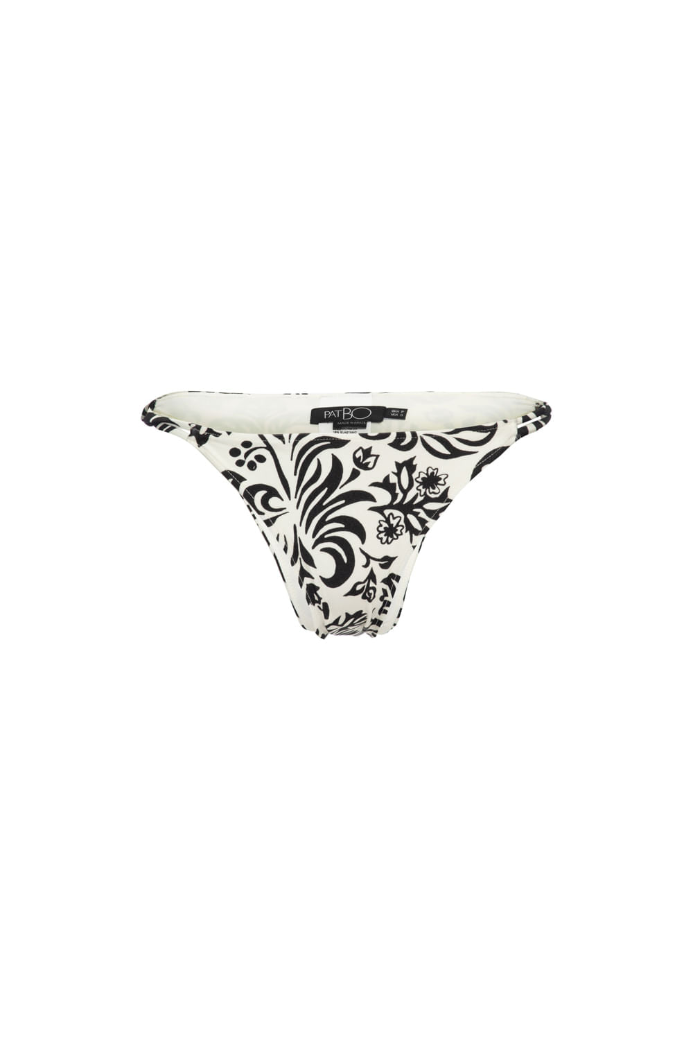 CALCINHA BIQUÍNI TROPICAL GRÁFICO OFF WHITE