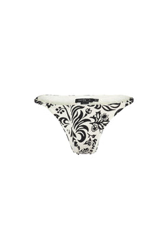 Calcinha biquíni tropical gráfico off white