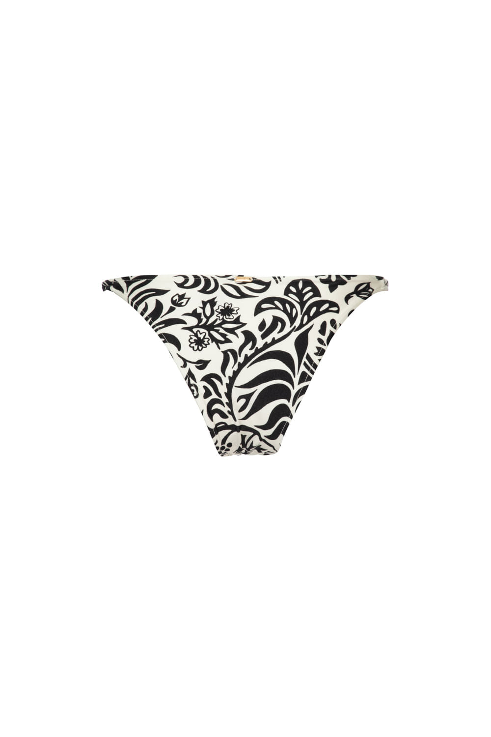 Calcinha biquíni tropical gráfico off white