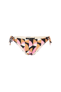CALCINHA DE BEACH GEOMETRICO PLITKA COM AMARRAÇAO ROSA
