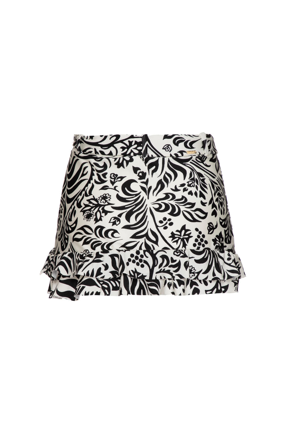HOT PANTS FIVELA TROPICAL GRÁFICO OFF WHITE