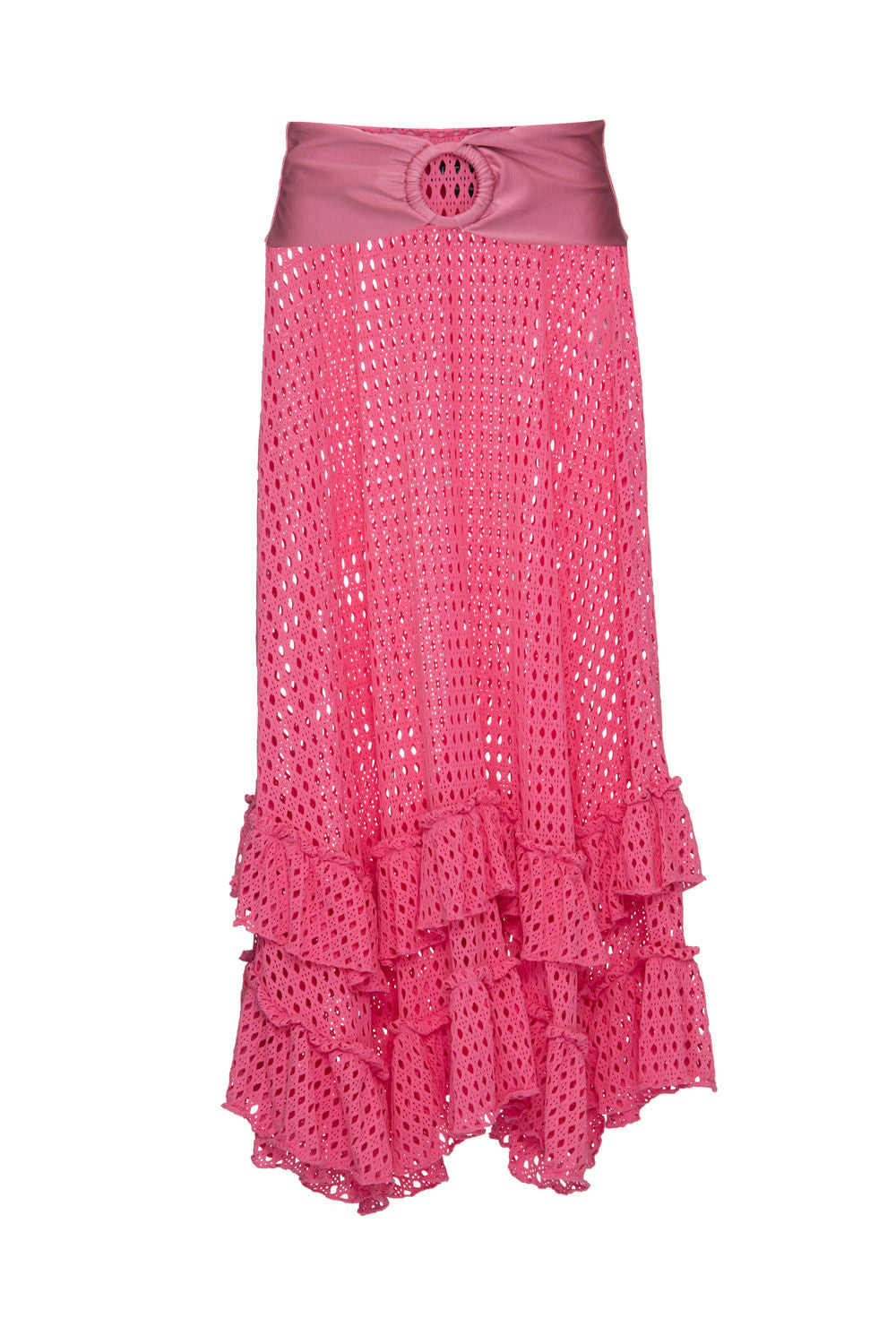 SAIA LONGA TELA LYCRA STRIPS ROSA