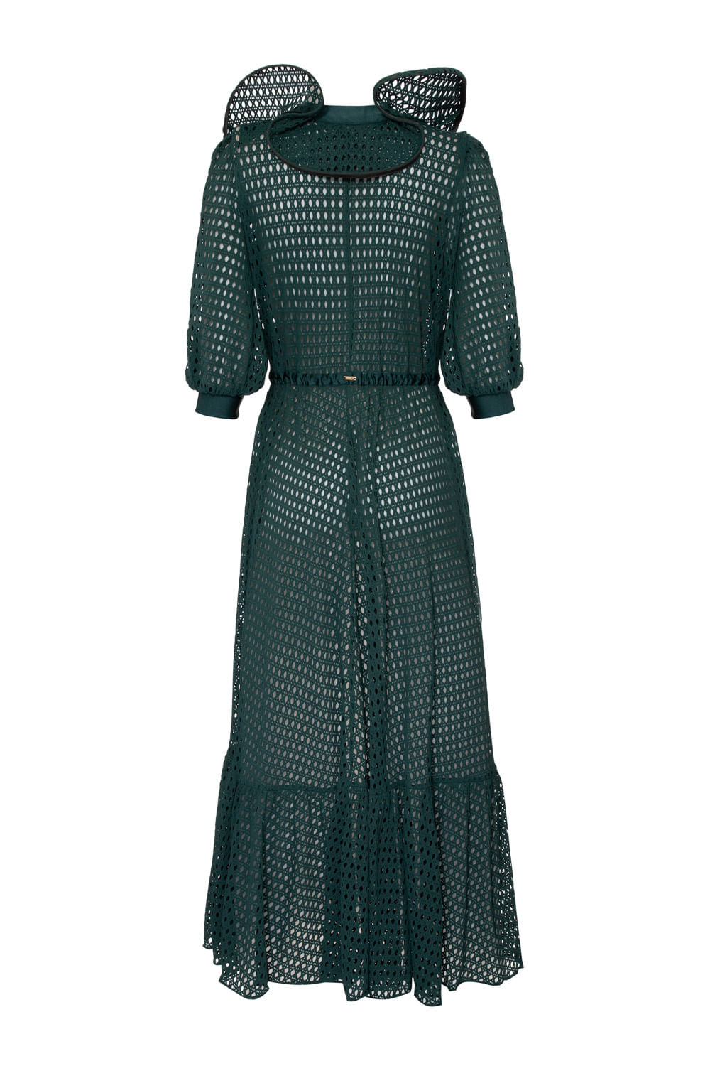 SAÍDA DE PRAIA LONGA TELA LYCRA STRIPS VERDE