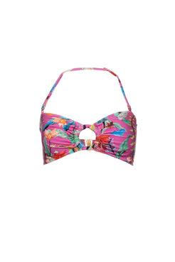 TOP DE LYCRA ZAMIA COM ARGOLA ROSA