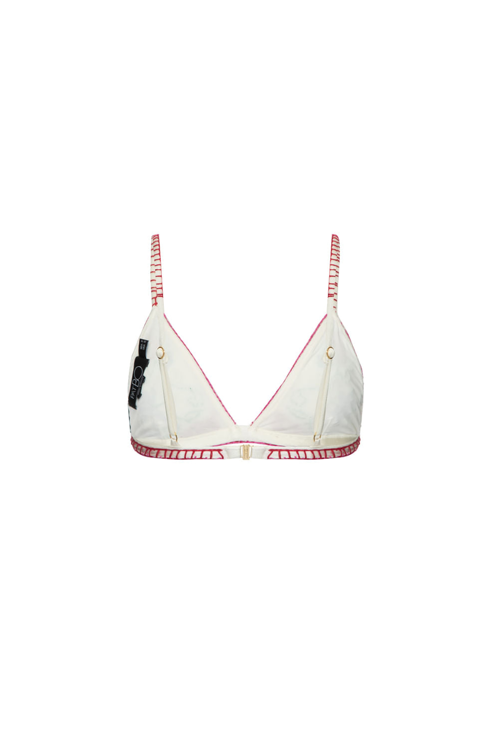 TOP BORDADO LYCRA STRIPS OFF WHITE