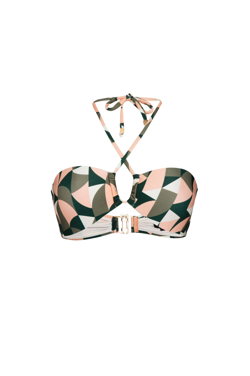 TOP BIQUÍNI GEOMÉTRICO ZELLIJ VERDE