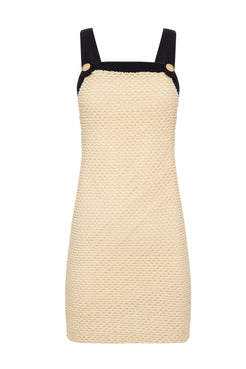 Vestido curto botões deep dive off white