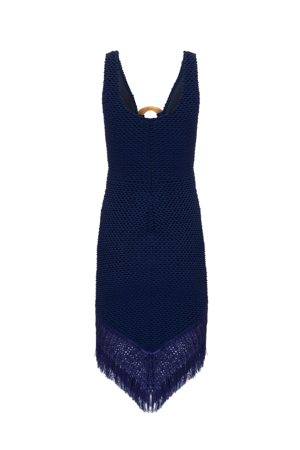 VESTIDO MÍDI FRANJAS DEEP DIVE AZUL