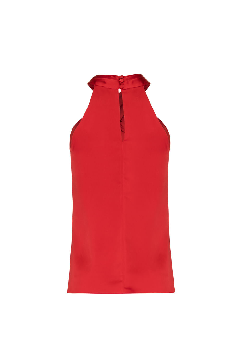 Blusa frente única cetim vermelho