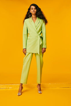 CALÇA TRANSPASSADA CREPE VERDE