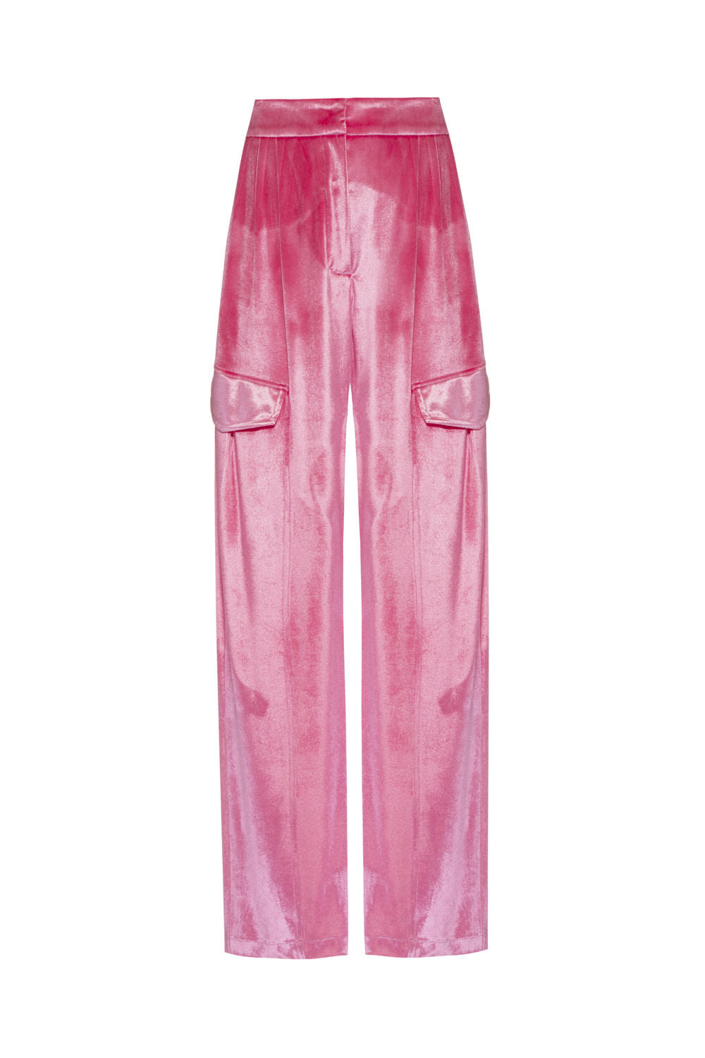 CALÇA BOLSOS VELUDO ROSA