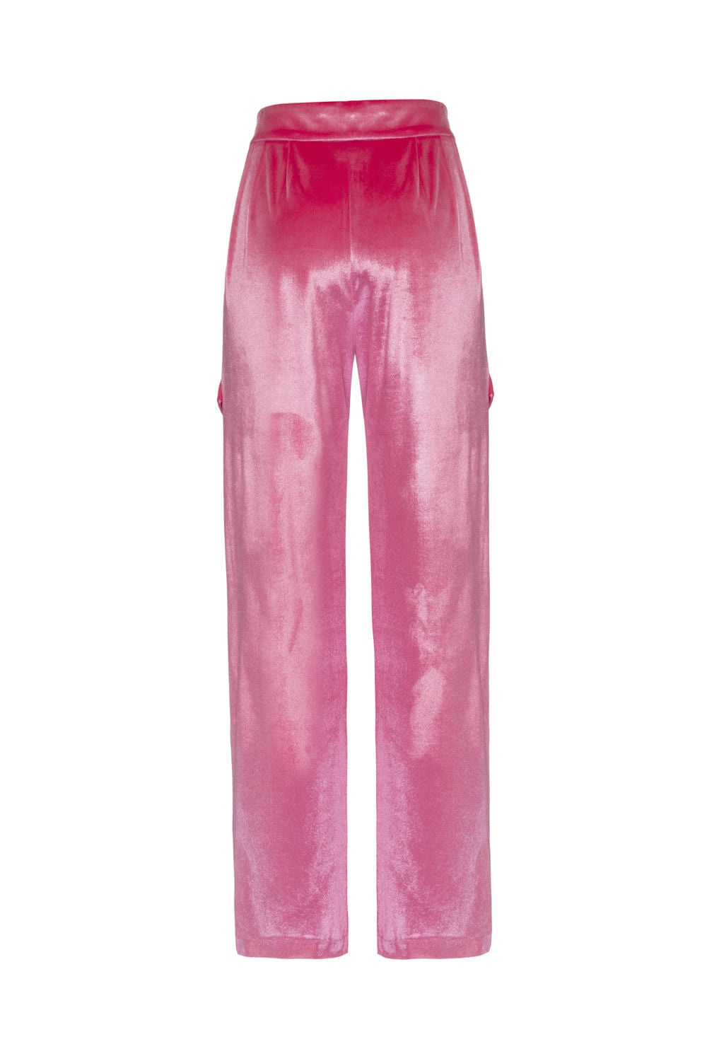 CALÇA BOLSOS VELUDO ROSA