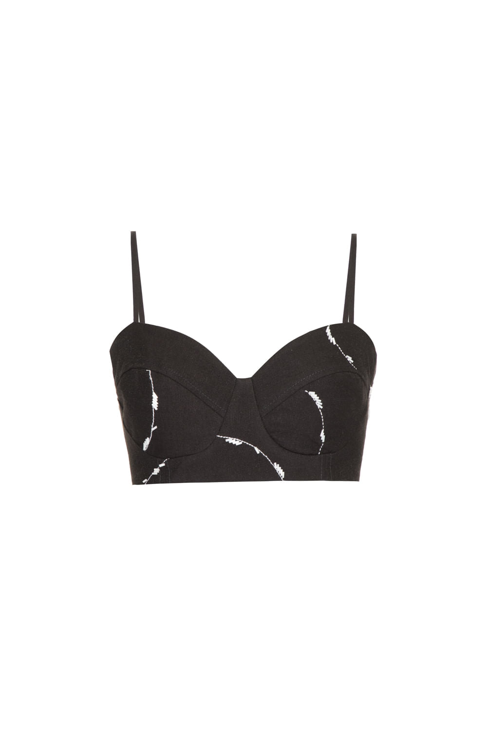 TOP CROPPED CIRCLES PRETO