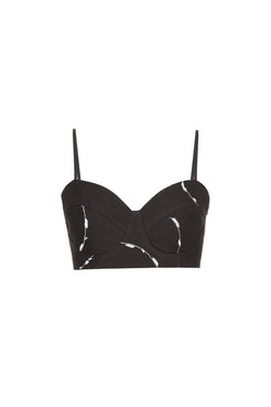 TOP CROPPED CIRCLES PRETO